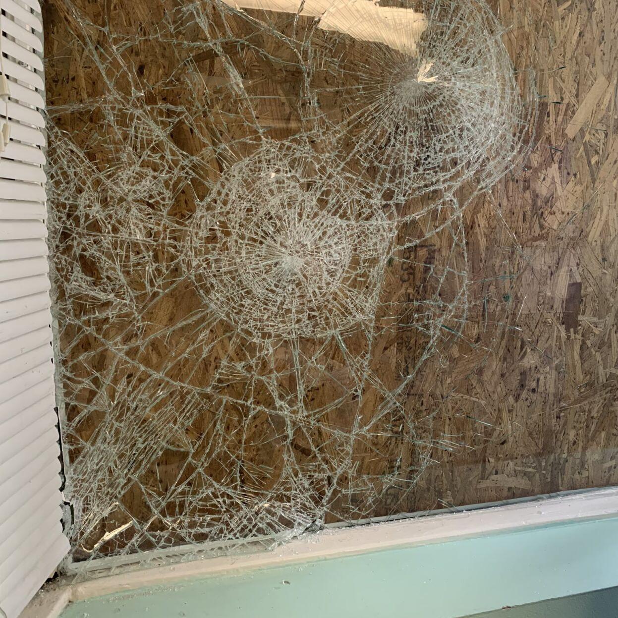 Window broken after break-in
